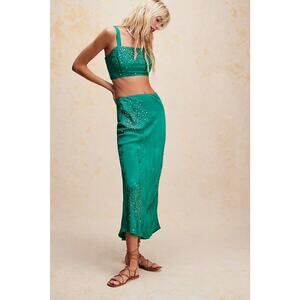 Free People Jainsons Jewel Margaux Beaded Skirt Size XL